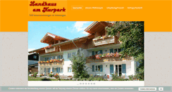 Desktop Screenshot of landhaus-am-kurpark.de